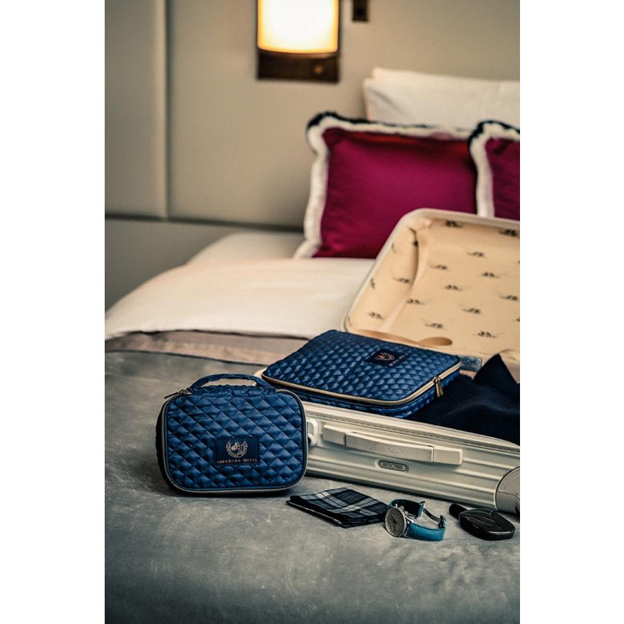 帝国ホテル IMPERIAL HOTEL キルティング ポーチ セット トラベル ポーチ スペシャル アイテム インペリアル ブルー リッチ素材 |  | 05