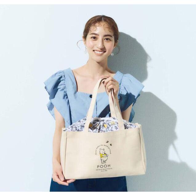 Disney（ディズニー） くまのプーさん デザイン 巾着カバー 付き 収納