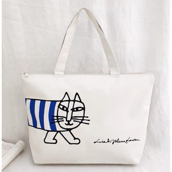 mitsurinさま ☆ソフティ☆トートバッグ☆軽いバッグ☆ラージ Lisa Larson（リサラーソン） LISA LARSON BIG トートバッグ ブルー 大