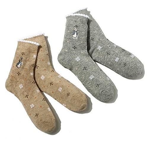 PETER RABBIT　ピーターラビット　スノー柄　ソックス　靴下　可愛い靴下　2足セット | ピーターラビット