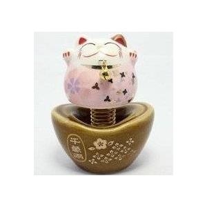 金運グッとアップ〜千万両　ゆらゆら〜招き猫　置物　カーアクセサリー　車置物　バネ　 | 