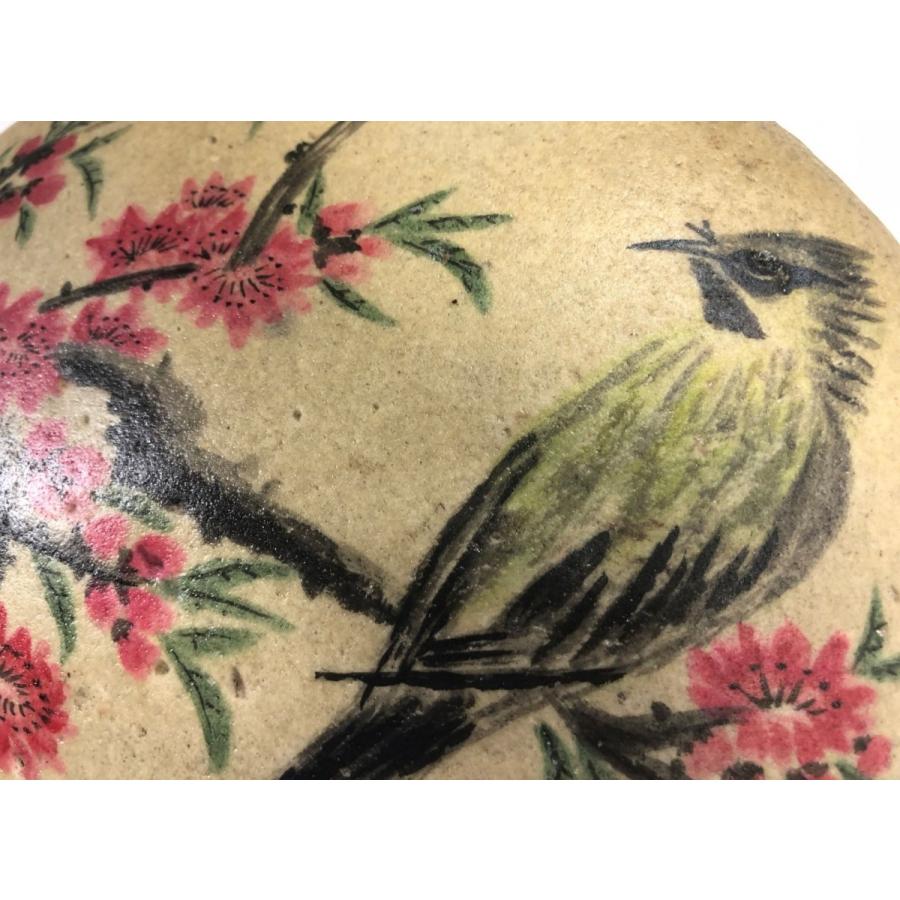 石上三年　中国絵　ストーンアート　置物　観賞インテリア　石絵　鳥　梅 | Lisa Larson | 01