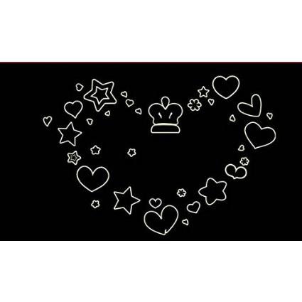 蛍光シール　幼稚園　保育室　光るシール　ハート　たくさん　　ウォールステッカー　　ウォール　ステッカー　　ポスター　　壁シール | Disney