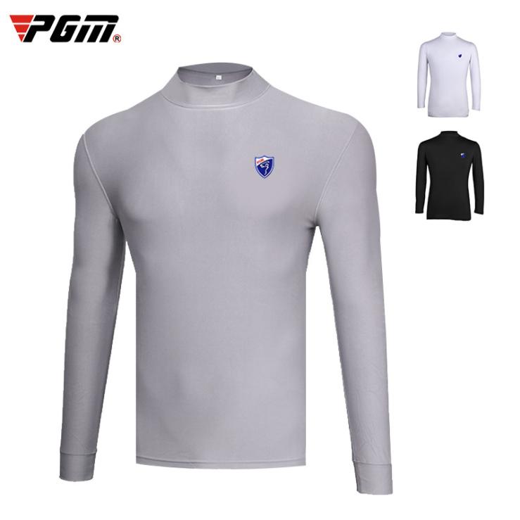PGM 秋冬用　ゴルフウェア　メンズウェア　長袖　アンダーシャツ　インナーシャツ　タートルネック　裏起毛　高弾力性　保温　あたたかい　かるい | 