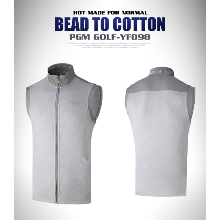 PGM 秋冬用　ゴルフウェア　メンズウェア　メンズベスト　ニットベスト　立ち襟　フルジップ　厚手　保温　防寒　あたたかい　シンプル |  | 01