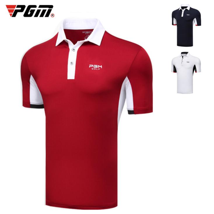 PGM 夏用 メンズウェア　ゴルフメンズウェア　　半袖シャツ 　半袖ポロシャツ　 カジュアル　速乾性　吸汗　弾力性　通気性　軽量　薄い　おしゃれ | 