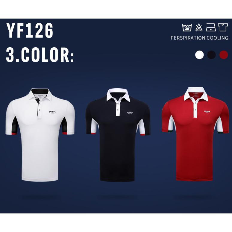 PGM 夏用 メンズウェア　ゴルフメンズウェア　　半袖シャツ 　半袖ポロシャツ　 カジュアル　速乾性　吸汗　弾力性　通気性　軽量　薄い　おしゃれ |  | 04