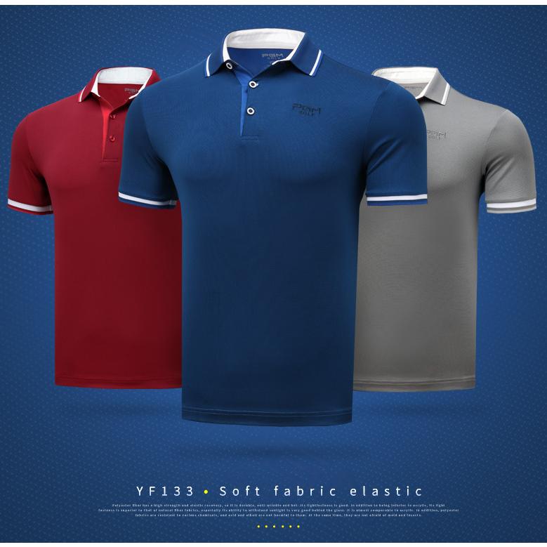 PGM 夏用 メンズウェア　ゴルフメンズウェア　半袖Tシャツ　ポロシャツ　 試合着　ユニフォーム　速乾性　吸汗　通気性　弾力性　シンプル カジュアル |  | 02