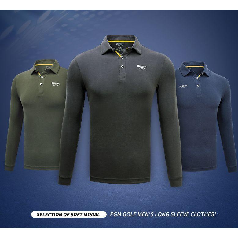 PGM 秋冬用　紳士　ゴルフメンズウェア メンズウェア　長袖　Tシャツ　ポロシャツ　試合服　ユニフォーム　くすみカラー　弾力性　吸汗 |  | 01