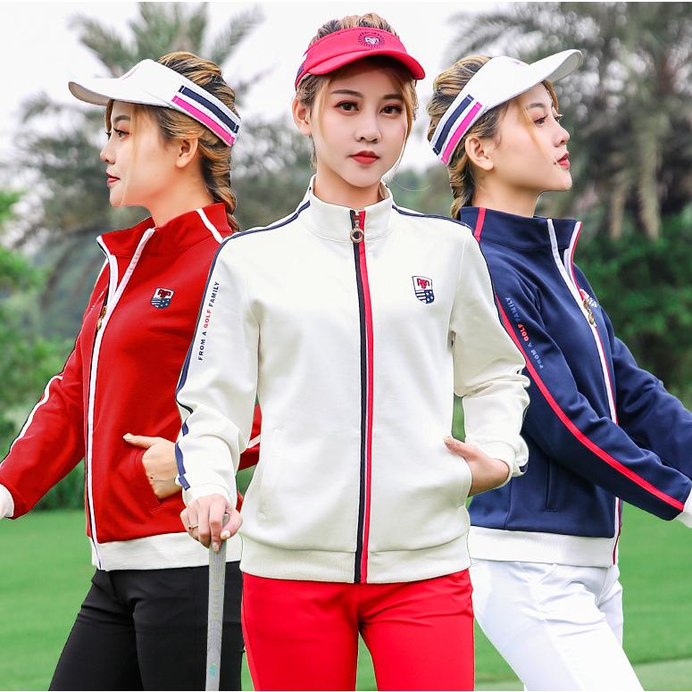 PGM 秋冬用　ゴルフウェア　レディースウェア　アウター　ジャケット　長袖　ジップアップブルゾン　立ち襟　ストレッチ性　保温　防水　軽い　シンプル |  | 02