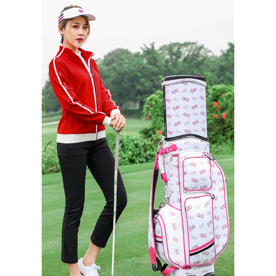 PGM 秋冬用　ゴルフウェア　レディースウェア　アウター　ジャケット　長袖　ジップアップブルゾン　立ち襟　ストレッチ性　保温　防水　軽い　シンプル |  | 03