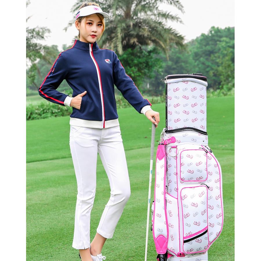 PGM 秋冬用　ゴルフウェア　レディースウェア　アウター　ジャケット　長袖　ジップアップブルゾン　立ち襟　ストレッチ性　保温　防水　軽い　シンプル |  | 07