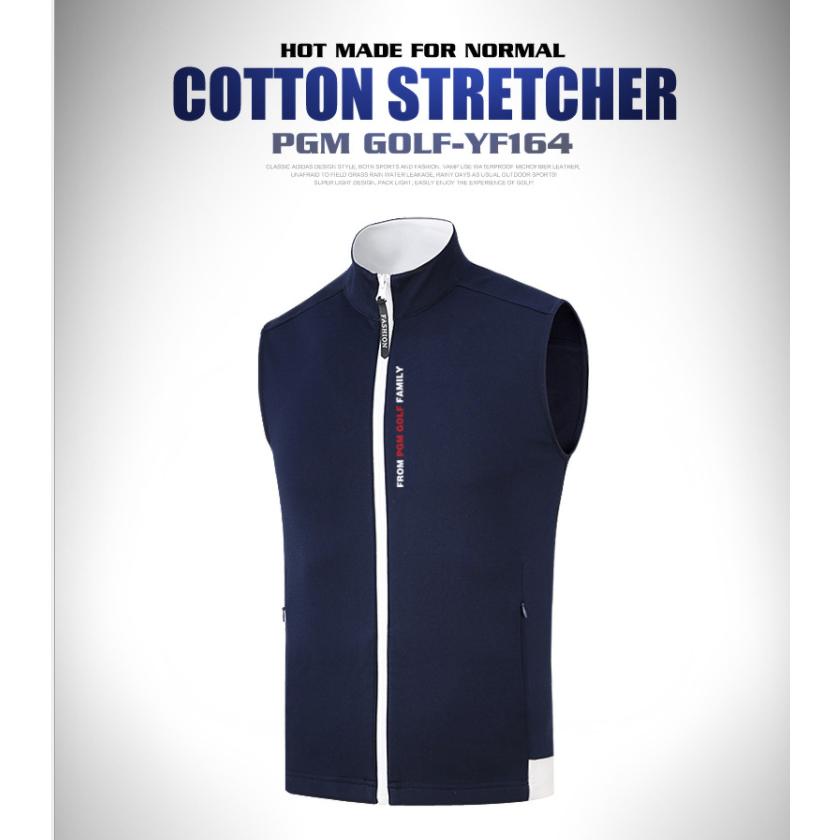 PGM 秋冬用　ゴルフウェア　ベスト　メンズアウター　立ち襟　保温　防寒　防水　シンプル |  | 01