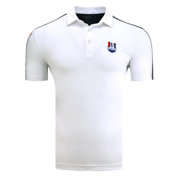 PGM 夏用 メンズウェア　ゴルフメンズウェア　メンズシャツ　半袖ポロシャツ　ストライプ柄　吸汗　弾力性　ストレッチ性　速乾性　通気性　運動しやすい |  | 02