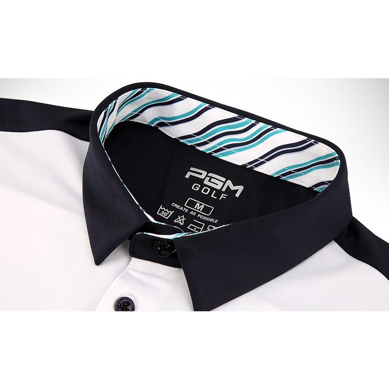 PGM 夏用 メンズウェア　ゴルフメンズウェア　メンズシャツ　半袖ポロシャツ　ストライプ柄　吸汗　弾力性　ストレッチ性　速乾性　通気性　運動しやすい |  | 04