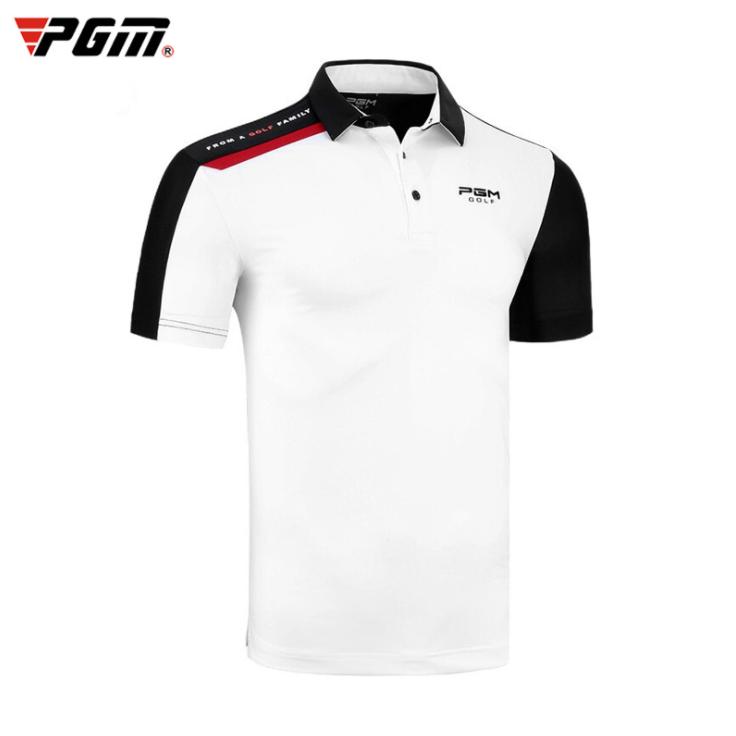 PGM 夏用 メンズウェア　ゴルフメンズウェア　半袖　半袖シャツ 　ポロシャツ　 カジュアル　試合着　速乾性　吸汗　弾力　通気性　しわになりにくい　 | 