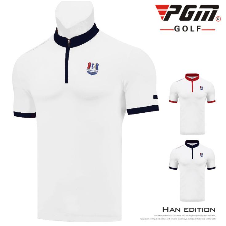 PGM 夏用 メンズウェア　ゴルフメンズウェア　半袖Tシャツ 　半袖ポロシャツ　 カジュアル　ハーフジップ　速乾性　吸汗　高弾力性　通気性　軽量　 |  | 01