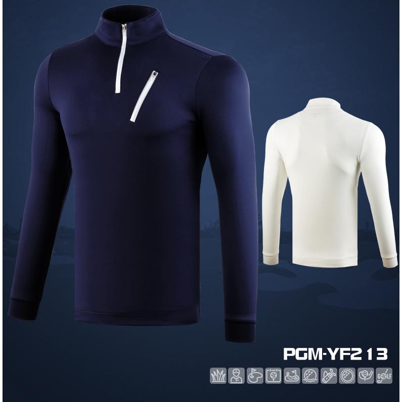 PGM 秋冬用　紳士　ゴルフメンズウェア メンズウェア　スポーツウェア　長袖　Tシャツ　ハーフジップ　立て襟　動きやすい　防風　保温　 |  | 01