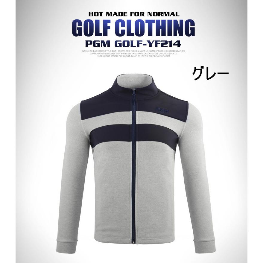 PGM 秋冬用　ゴルフウェア　メンズウェア　アウター　セーター　ニット　保温　防寒　ヒートテック機能　やわらかい　立ち襟　シンプル　二色ミックス |  | 14