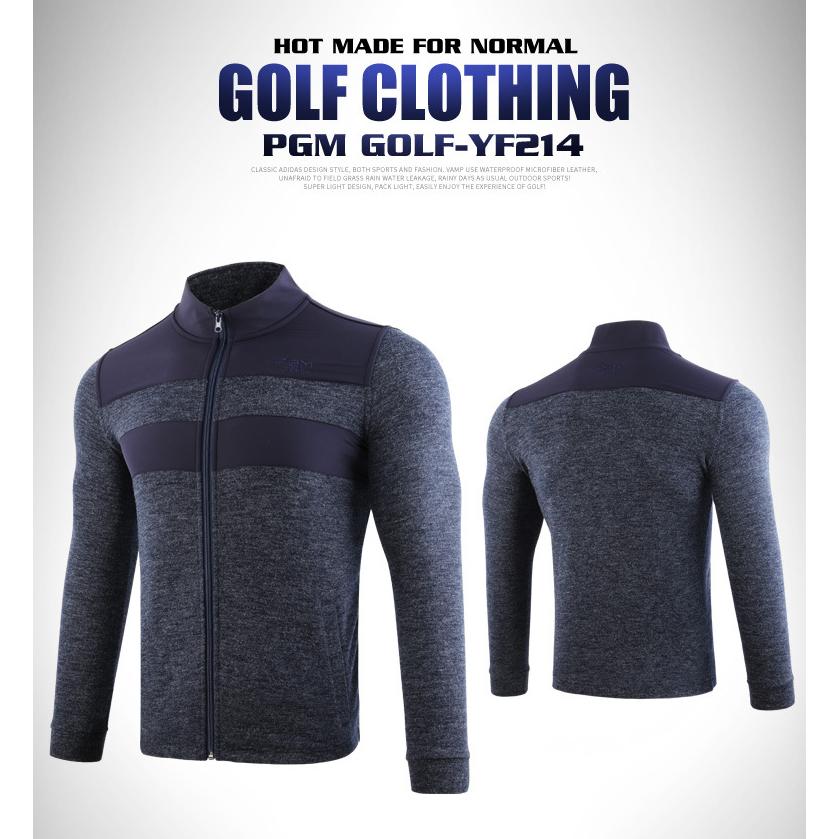PGM 秋冬用　ゴルフウェア　メンズウェア　アウター　セーター　ニット　保温　防寒　ヒートテック機能　やわらかい　立ち襟　シンプル　二色ミックス |  | 05
