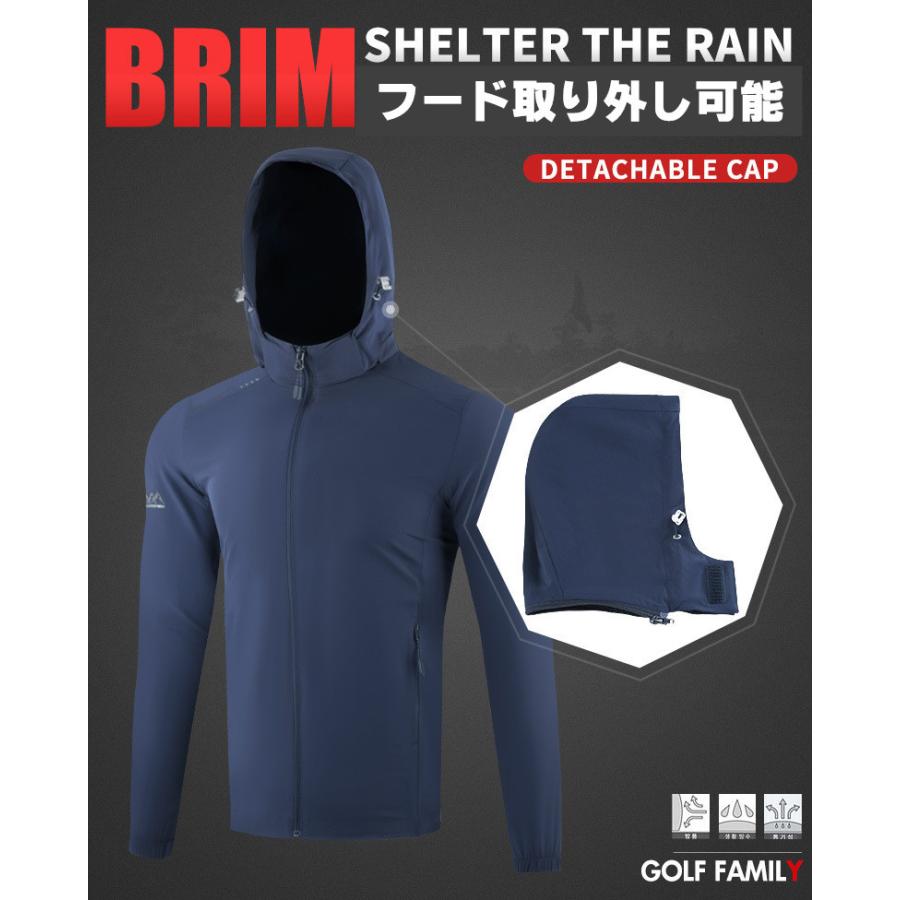 PGM 人気　秋冬用　ゴルフメンズウェア　メンズウェア　スポーツウェア　長袖ジャケット　アウター　ブルゾン　フード取り外し　防寒　防水機能　 |  | 04