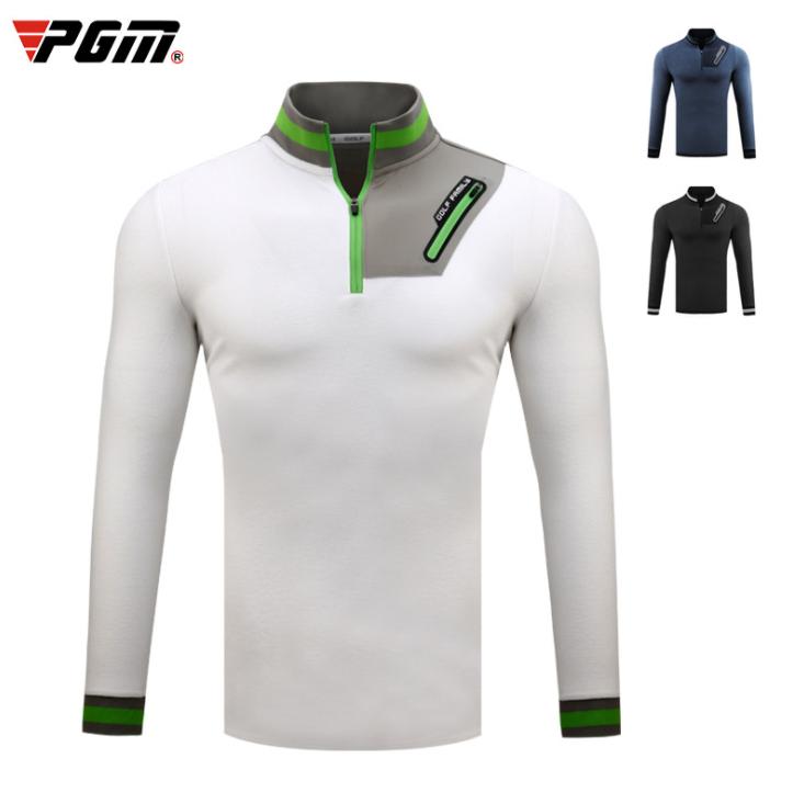 PGM 秋冬用　ゴルフメンズウェア メンズウェア　スポーツウェア　長袖　Tシャツ　ハーフジップ　裏起毛　厚手　あたたかい　防風　保温　 |  | 01