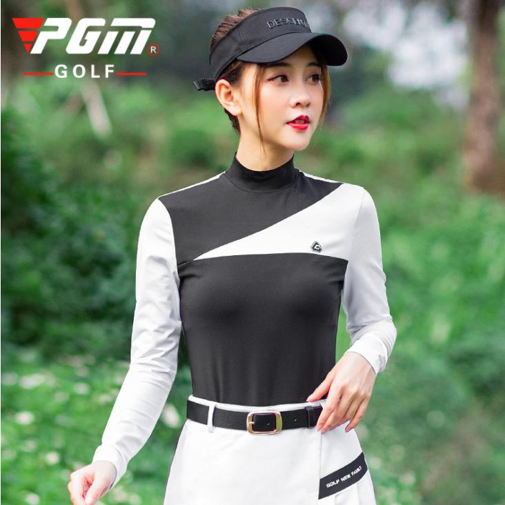 Pgm 春夏用 ゴルフウェア レディース スポーツウェア 長袖 Tシャツ 高弾力性 通気性 吸汗速乾 軽い 二色ミックス シンプル モノクロ Yf275 Tocyo雑貨 通販 Yahoo ショッピング