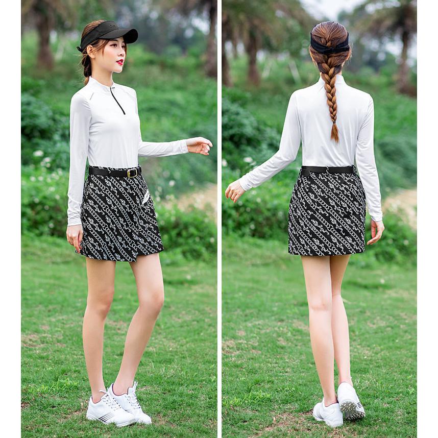 PGM 夏用 ゴルフウェア レディース スポーツウェア 長袖Tシャツ ハーフ