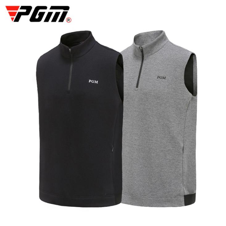 PGM 秋冬用　ゴルフウェア　メンズウェア　メンズベスト　ベスト　立ち襟　ハーフジップ　厚手　保温　防寒　通気性　シンプル |  | 01