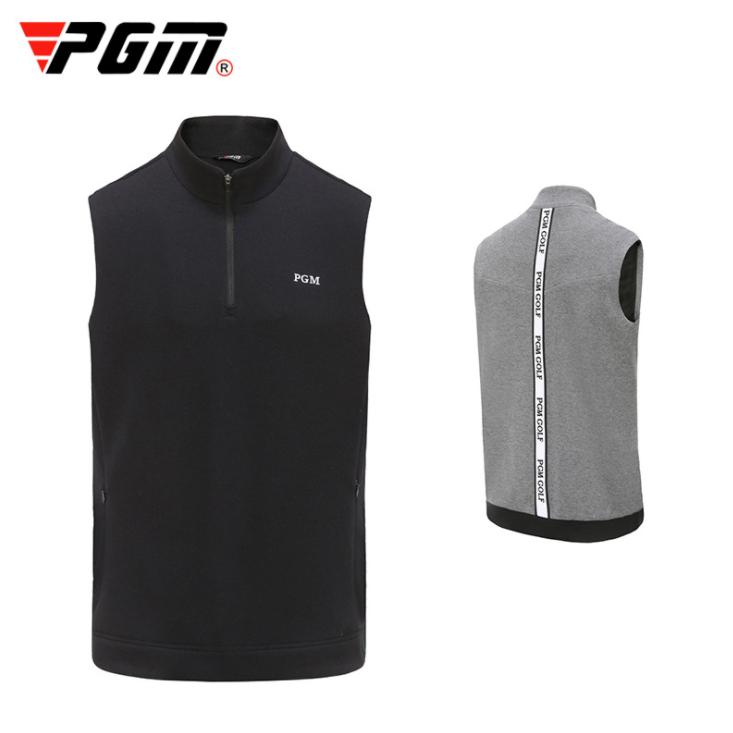 PGM 秋冬用　ゴルフウェア　メンズウェア　メンズベスト　ベスト　立ち襟　ハーフジップ　厚手　保温　防寒　通気性　シンプル |  | 02