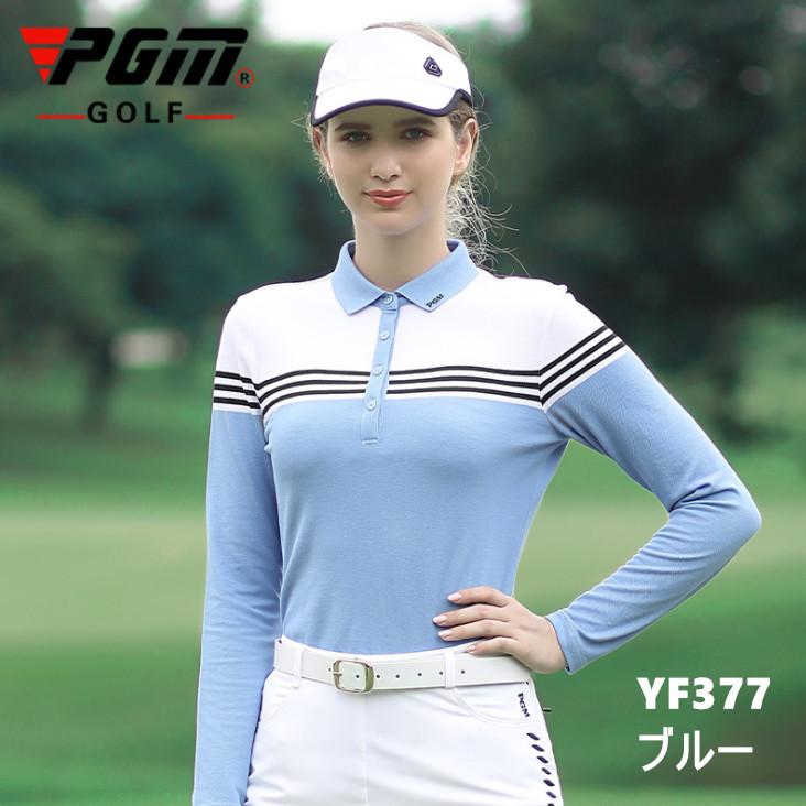 PGM 春秋用 ゴルフウェア レディース スポーツウェア 長袖 ポロシャツ