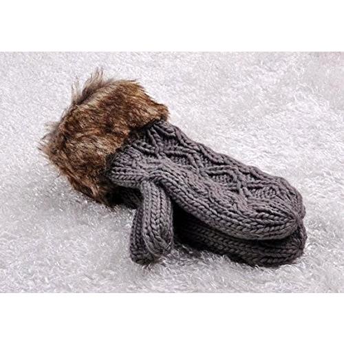 レディース　手袋　ニート手袋　可愛い手袋　ファー 手袋　防寒用品 | オンヨネ | 01