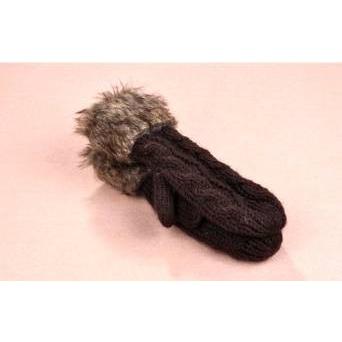 レディース　手袋　ニート手袋　可愛い手袋　ファー 手袋　防寒用品 | オンヨネ | 03