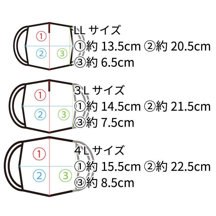 訳あり 超BIGマスク 抗菌抗ウイルス 5L 4Lサイズ 綿100%立体布CLEANSE(R)マスク 3枚組 クレンゼ夏マスク 非医療用 メンズ 215mm 225mm 敏感肌 [61291-b]｜toda-hifuku｜06