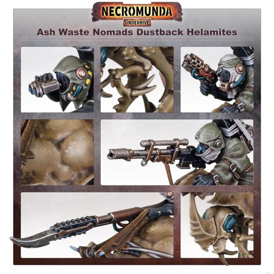 ASH WASTE NOMADS OUSTBACK HELAMITES set di 4 miniature NECROMUNDA warhammer
