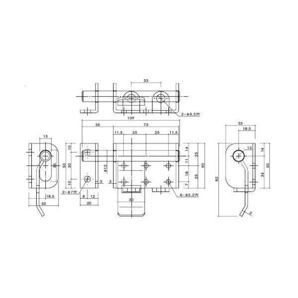 クマモト PLUS ステンレスW貫抜 小(穴開き) D-46HSUS(小) / 1個