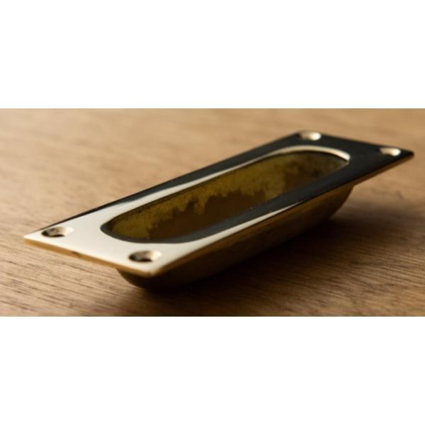 DUVE SD145P 真鍮製 引き戸用引手 角隅 金 (取手 取っ手 引き手 ドア