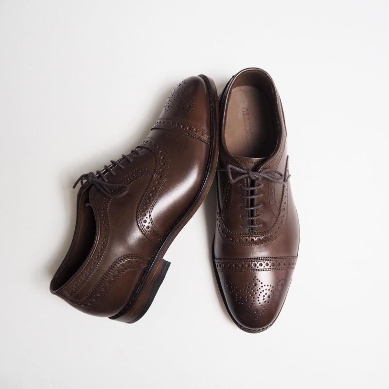 Allen Edmonds アレンエドモンズ フルブローグストレートチップシューズ STRAND / MAHOGANYの画像