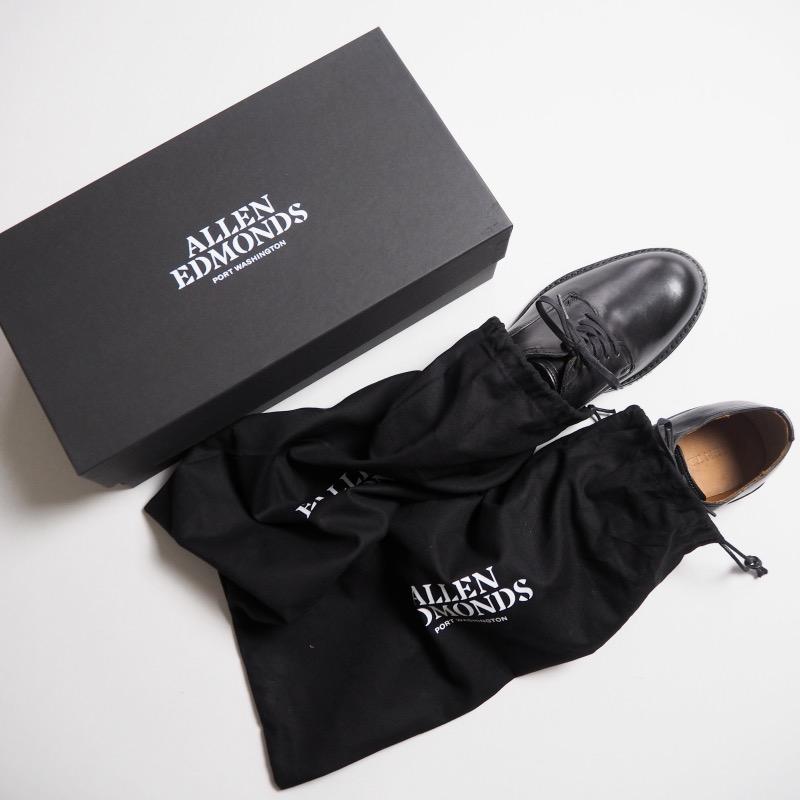Allen Edmonds アレンエドモンズ プレーントゥシューズ 3Eワイズ TREVOR / BLACK CALFの画像