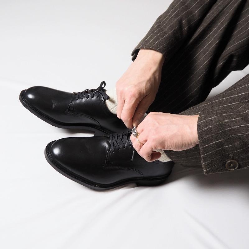 Allen Edmonds アレンエドモンズ プレーントゥシューズ 3Eワイズ TREVOR / BLACK CALFの画像