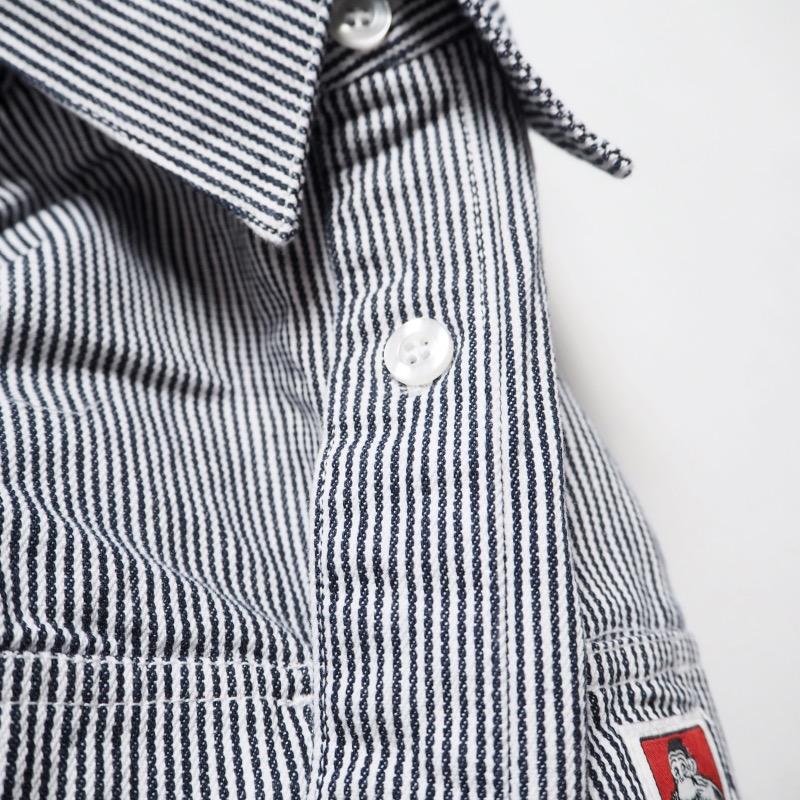 BEN DAVIS ベンデイビス ワークシャツ LONG SLEEVE 100% COTTON BUTTON-UP SHIRT / HICKORY STRIPE｜todayisthedayannex｜07