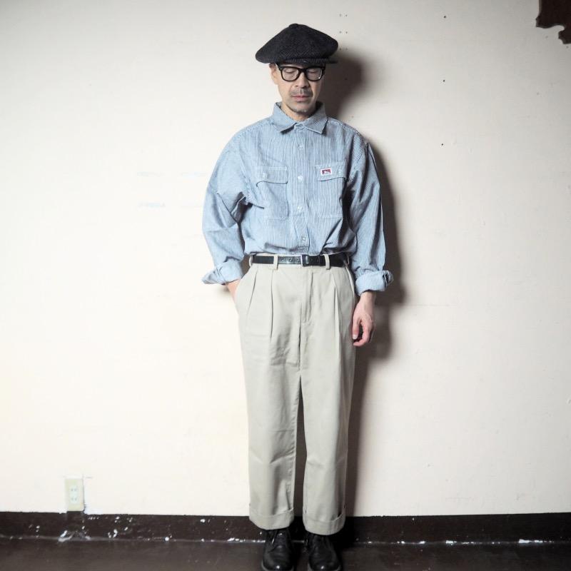 BEN DAVIS（ベンデイビス） ワークシャツ LONG SLEEVE 100% COTTON
