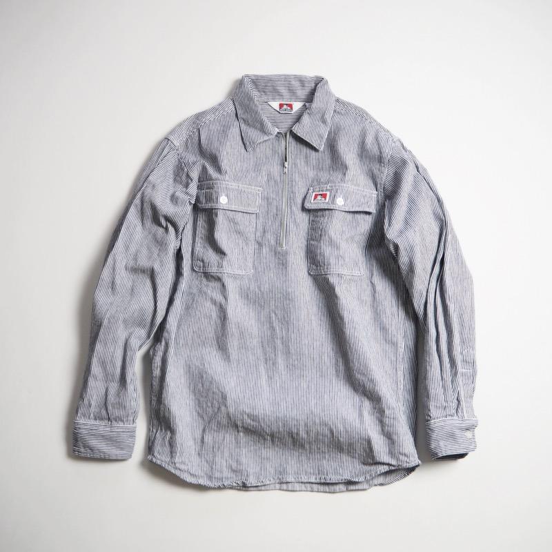 BEN DAVIS（ベンデイビス） ハーフジップワークシャツ LONG SLEEVE 100