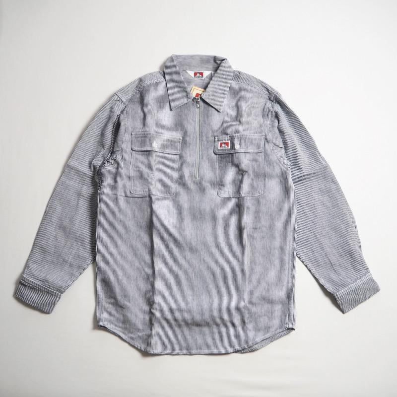 BEN DAVIS（ベンデイビス） ハーフジップワークシャツ LONG SLEEVE 100