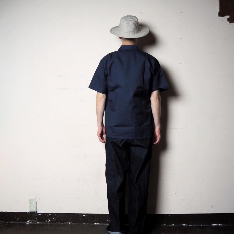 BEN DAVIS ネイビー M ハーフジップシャツ ワークシャツ 半袖 BEN DAVIS（ベンデイビス） ハーフジップ半袖ワークシャツ SHORT