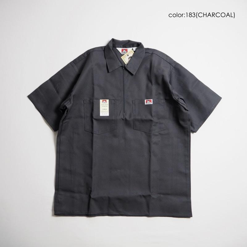 BEN DAVIS（ベンデイビス） ハーフジップ半袖ワークシャツ SHORT