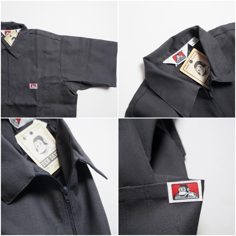 BEN DAVIS（ベンデイビス） ハーフジップ半袖ワークシャツ SHORT