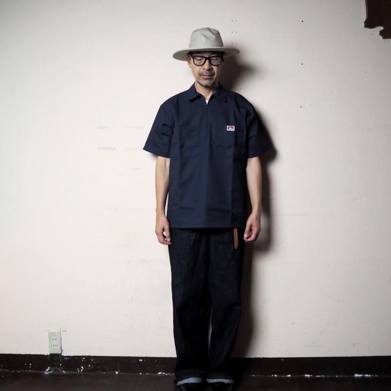BEN DAVIS（ベンデイビス） ハーフジップ半袖ワークシャツ SHORT