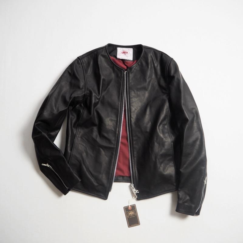 JAMES GROSE（ジェームスグロース） ノーカラーライダースジャケット