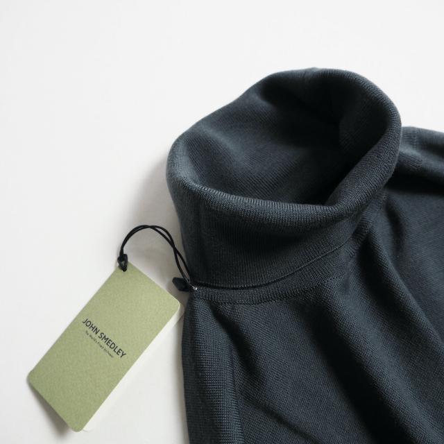 【ジョンスメドレー 】A4544 タートルニット ネイビー L ジョンスメドレー 】A4544 タートルニット ネイビー L JOHN SMEDLEY